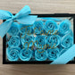 Coffret en verre fleurs de savon
