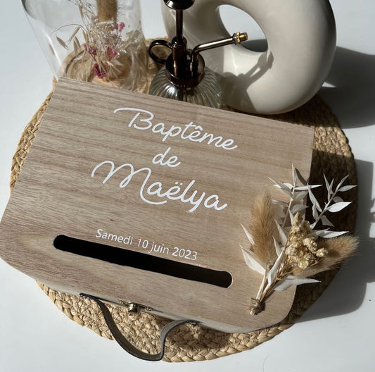 Urne à enveloppe baptême