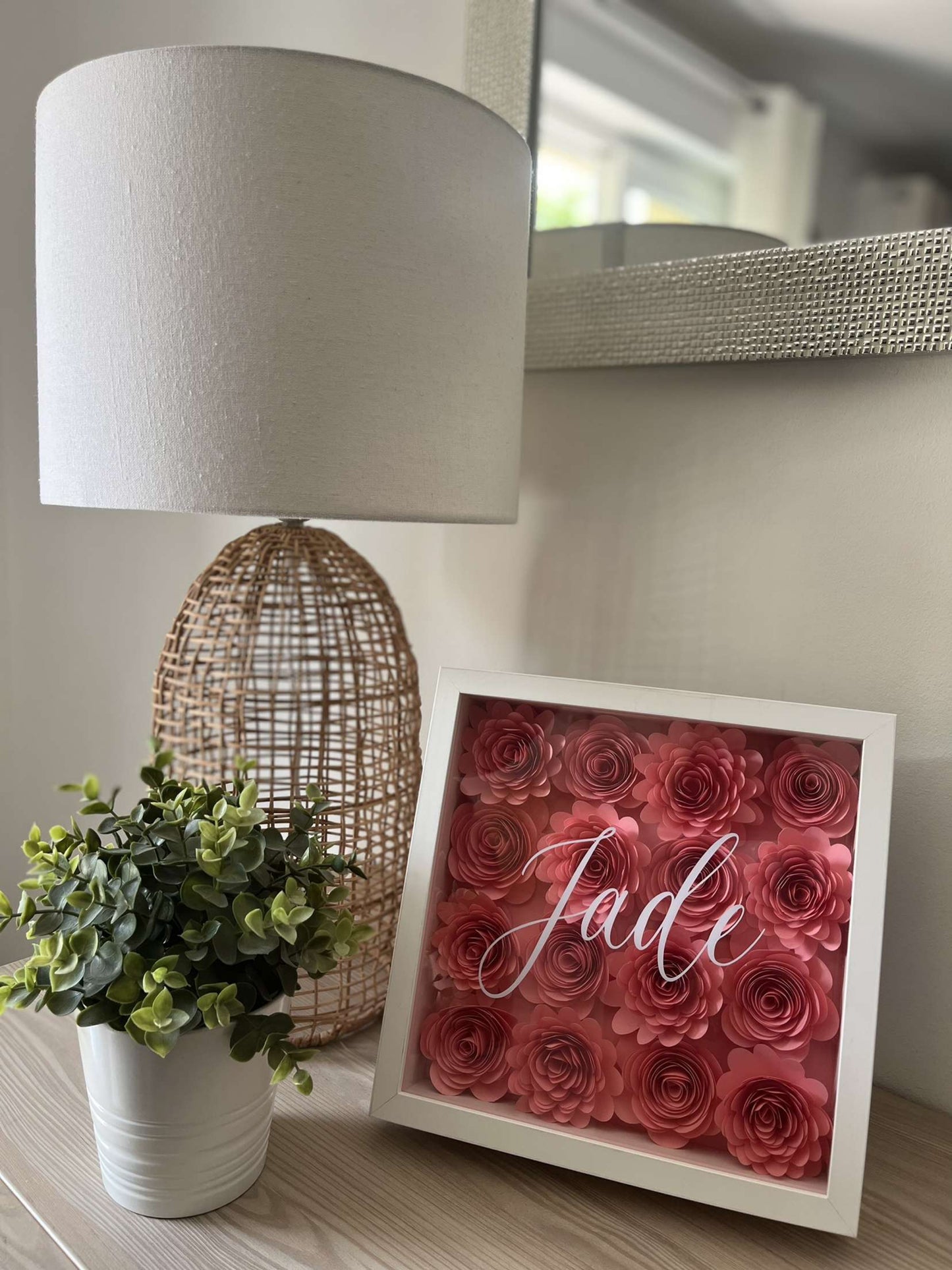 Cadre 3D fleurs de papier