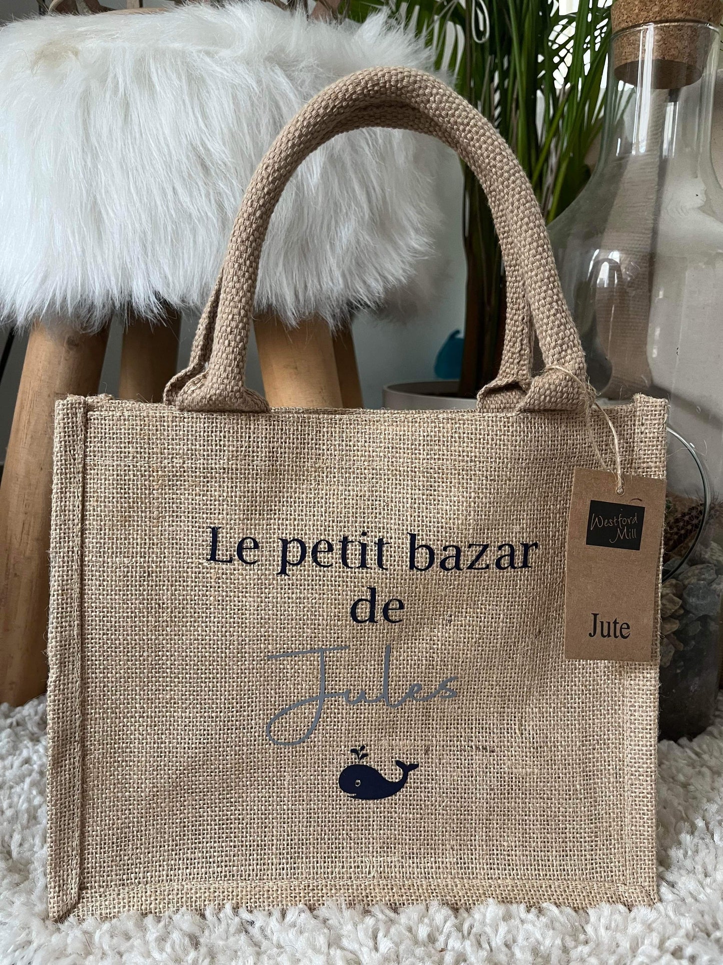 Petit sac en toile de jute