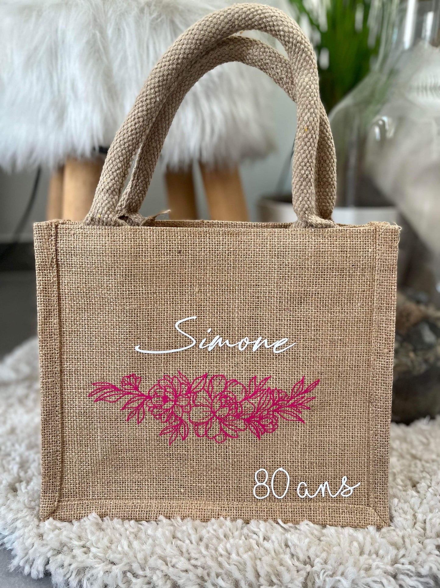 Petit sac en toile de jute