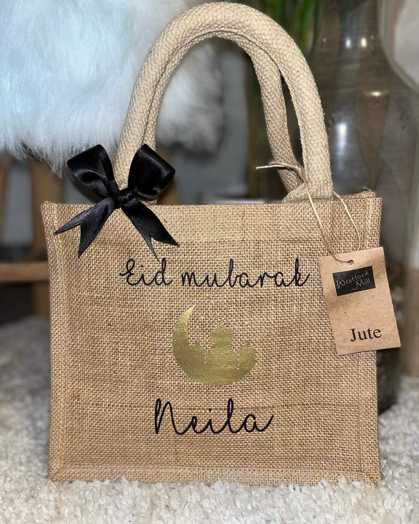 Petit sac en toile de jute