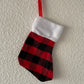 Chaussette de noël à carreaux