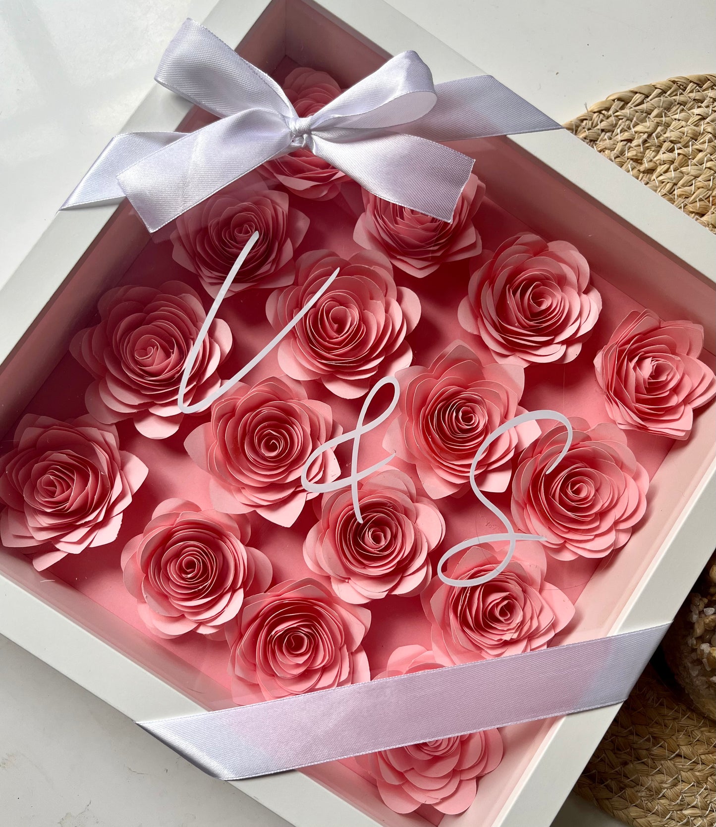 Cadre 3D fleurs de papier