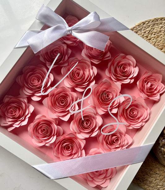 Cadre 3D fleurs de papier