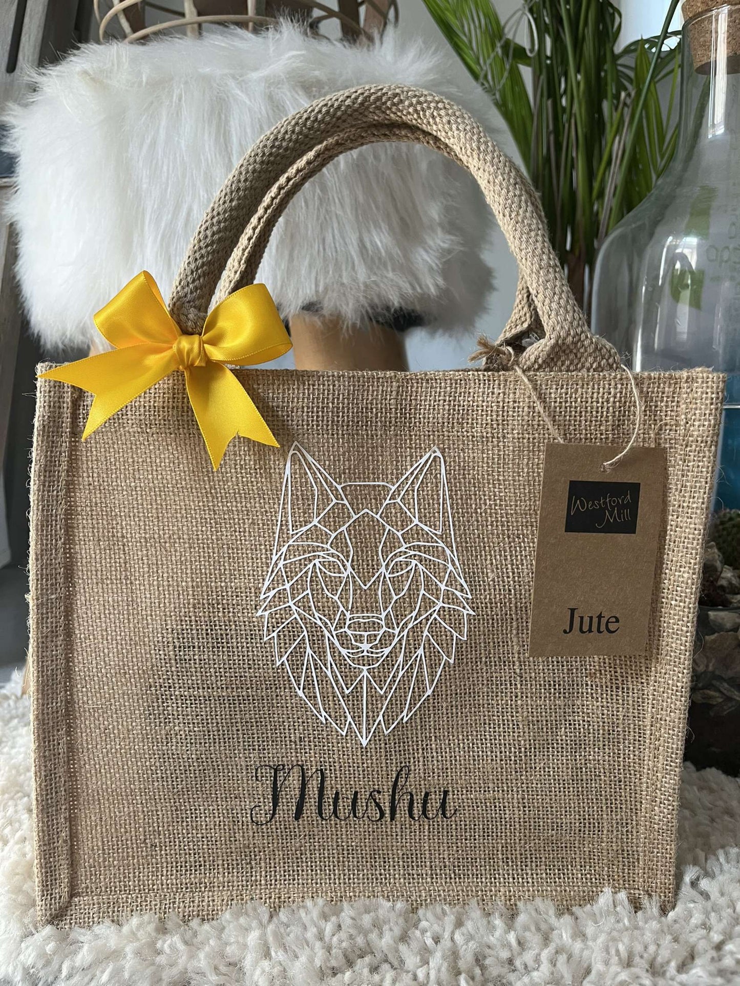 Petit sac en toile de jute