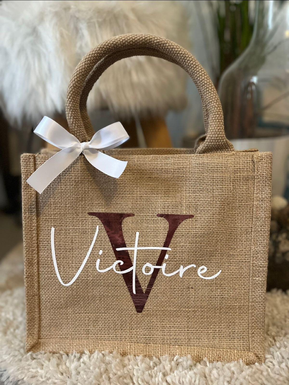 Petit sac en toile de jute