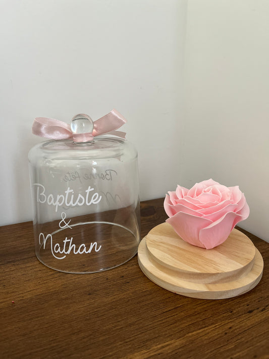 Fleur sous cloche « mamie »
