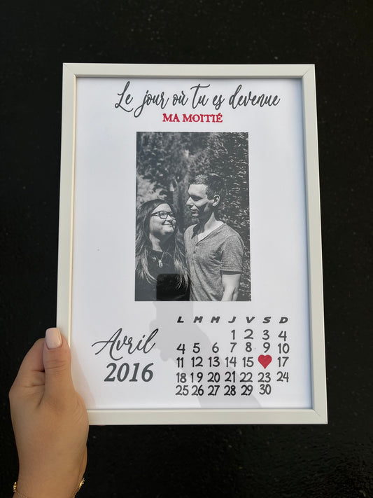 Cadre photo « moitié »