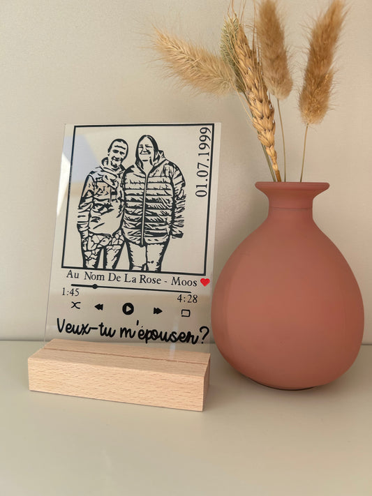 Plaque de chanson personnalisée
