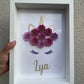 Cadre vitrine licorne