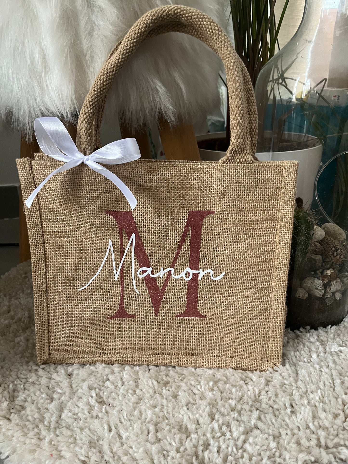 Petit sac en toile de jute
