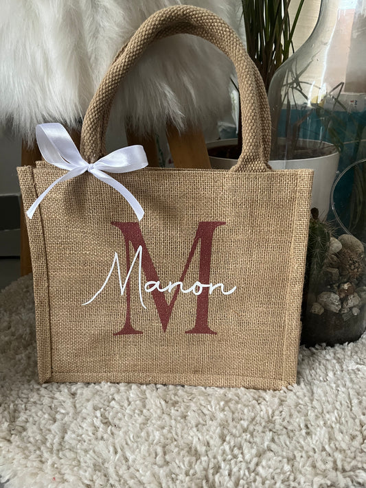 Petit sac en toile de jute