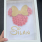 Cadre Minnie fleurs de papier